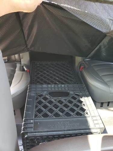 Customer photo review of RuffRover 2.0™ - Hard Bottom Dog Car Seat Protector
