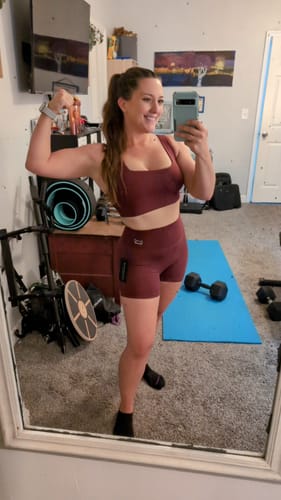 Customer photo review of Vivid Square Neck Sports Bra