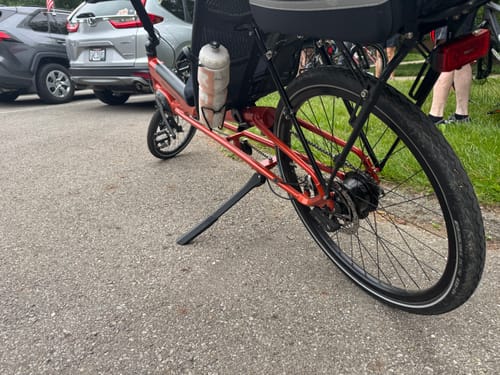 Customer photo review of Sturdy Lad Kickstand - Center Mount