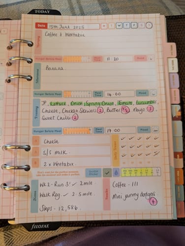 Customer photo review of Slimming World Compatible - Spacious - Organiser Refill