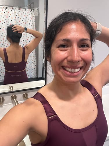 Customer photo review of Vivid "V" Mesh Sports Bra