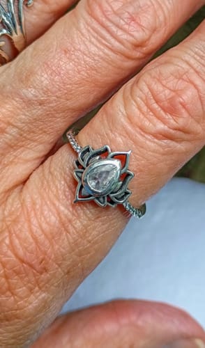 Customer photo review of F♥︎ck It And Begin Again Lotus Ring