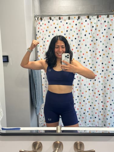 Customer photo review of Vivid Criss-Cross Sports Bra