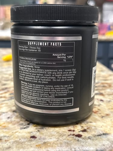 Customer photo review of CREATINE MONOHYDRATE