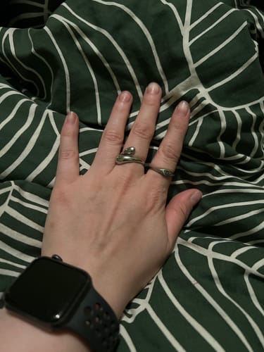 Customer photo review of Double Dome Ring - Silver