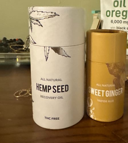 Customer photo review of Sweet Ginger Vapor Rub