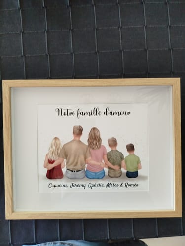 Customer photo review of Affiche Personnalisée - Parents et enfants - Notre famille