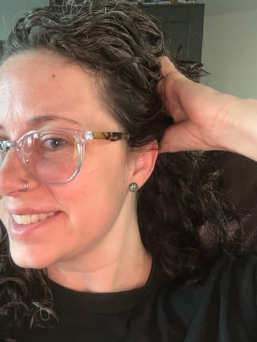 Travis H. review of Gold Fleck Button 10mm Studs Hypoallergenic Earrings for Sensitive Ears Made with Plastic Posts image 1 out of 1