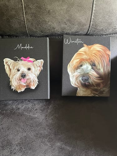 Customer photo review of Pet Art Canvas Wrap