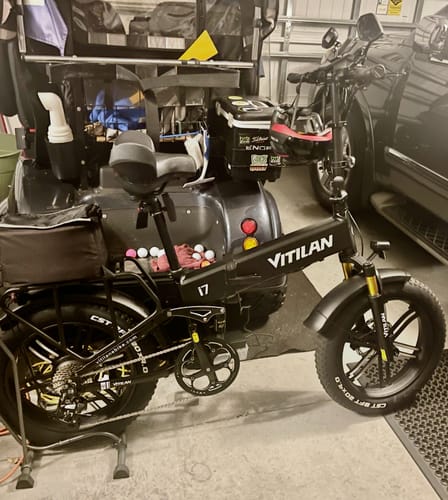 Customer photo review of I7 Pro Folding Full Suspension Electric Bike