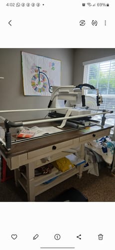 Customer photo review of Cutie Breeze Tabletop Quilting Frame