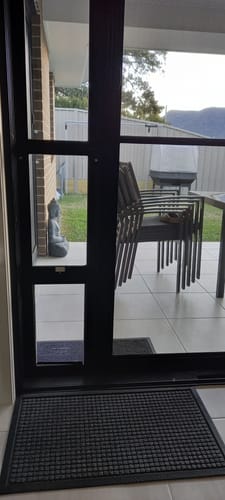 Customer photo review of Patio Pet Door Insert