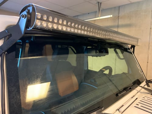 Customer photo review of Aerolidz Dual Row Clear Light Bar Cover - 52” LED Silencer