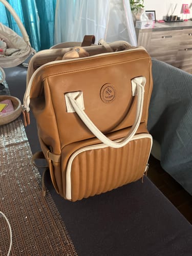 Customer photo review of Sac à dos à langer Richie - Sucre Brun