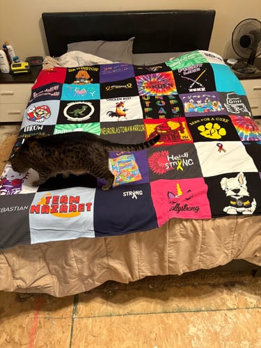 Customer photo review of Premium T Shirt Quilt