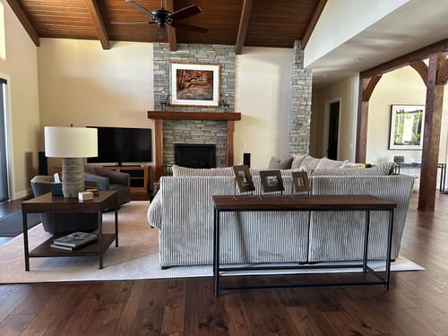 Customer photo review of Stoic Wood Console Table