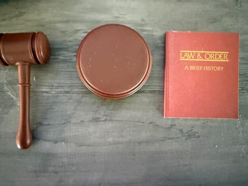 Customer photo review of Law & Order: Mini Gavel Set with Sound Desktop Accessory