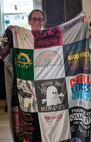Customer photo review of Premium T Shirt Quilt
