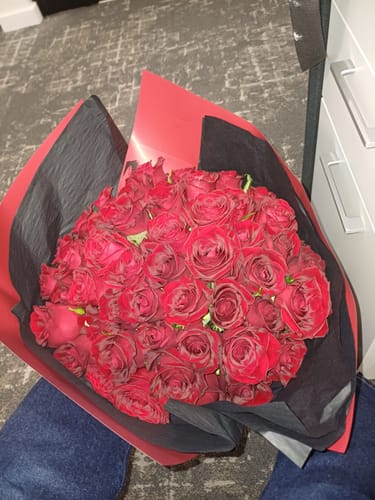 Customer photo review of 50 Red Rose Bouquet