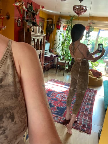 Customer photo review of Cloudless Bodysuit - Cinnamon Smoke
