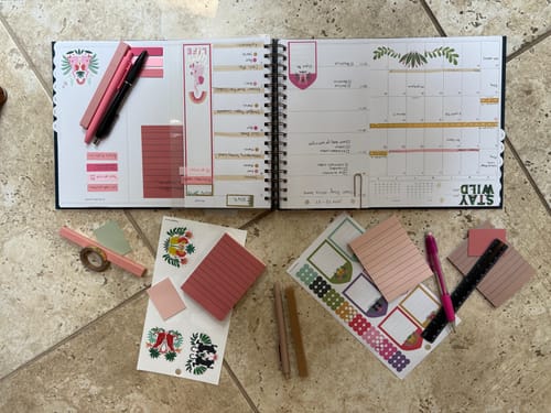 Customer photo review of 2025 Horizontal Week + Month Planner, Ocean Breeze