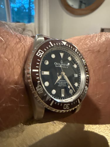 Customer photo review of Oceaneva Men's Deep Marine Explorer II 1250M Pro Diver Watch Brown Black