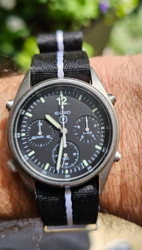 Customer photo review of Admiralty Grey Nylon Watch Strap