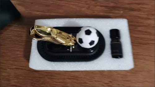 Customer photo review of Soccer-Themed Solar Car Air Freshener