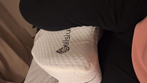 Avis photo d'un client sur Housse de rechange lavable - Coussin genoux Cellsius