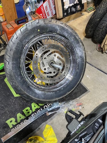 Customer photo review of Rabaconda Street Bike Tire Changer