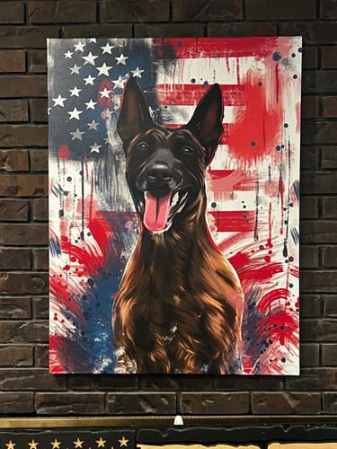 Customer photo review of Custom Pet Portrait - Abstract "Patriot" Style