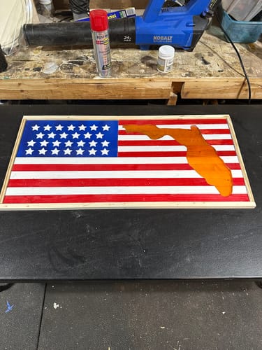 Customer photo review of 16x13" State Of Florida Acrylic Router Template