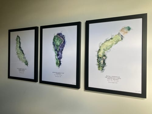 Customer photo review of Custom Golf Artwork – Personalised Print of Any Golf Course and Hole (A3 Size)