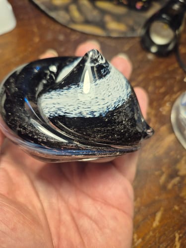Customer photo review of Memorial Sleeping Cat with Infused Cremation Ash