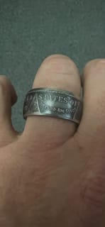 Customer photo review of Morgan Silver Dollar Coin Ring - Men's