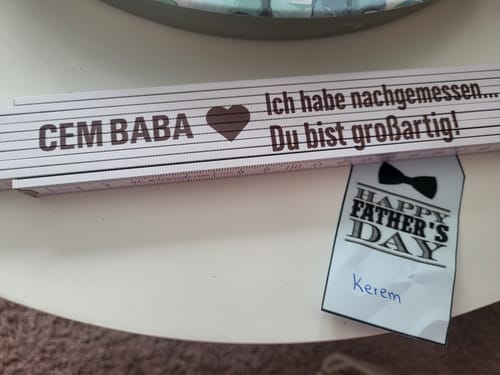 Kundenbewertung mit Foto zu „Ich hab nachgemessen“- Zollstock