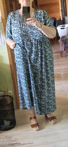 Customer photo review of Robe Edonie - viscose bleu tropical