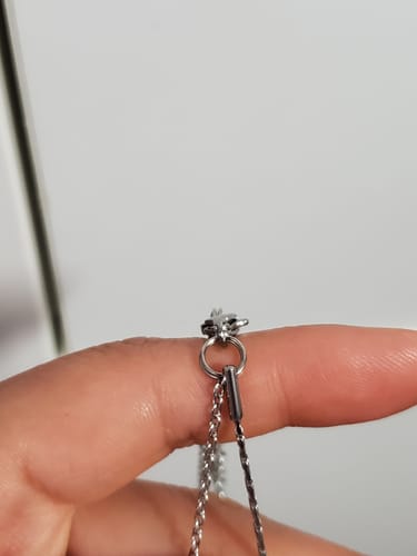 Customer photo review of Saint Necklace - Silver