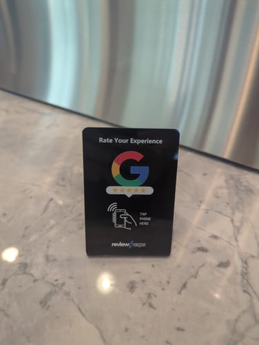 Customer photo review of Zappy Google Review Stand