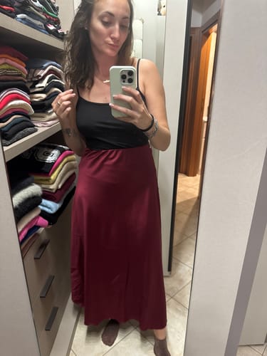 Customer photo review of Gonna Basic simil raso - bordeaux