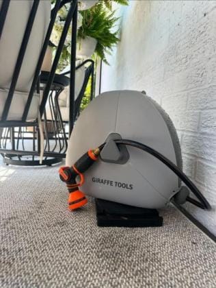 Customer photo review of Ground-Mounted Retractable Hose Reel 82ft-130ft