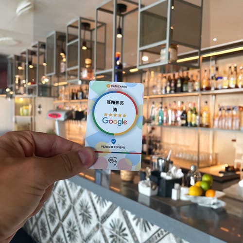 Customer photo review of Google Review Card - RATECARDS™