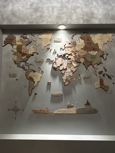 Customer photo review of Wooden Location Pins