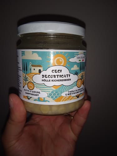 Customer photo review of Ceci in Vaso Decorticati Precotti a Vapore da 300 gr