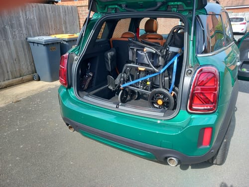 Customer photo review of MobilityPlus+ Featherlite Carbon Edition Electric Wheelchair