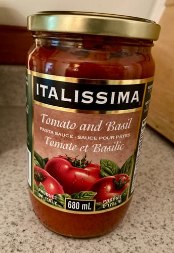 Customer photo review of Pasta Sauce, Tomato Basil