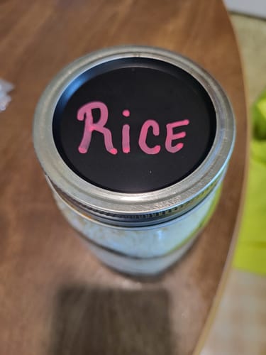 Patti S. review of Chalkboard Top Mason Jar Lids (Regular - 12 set) image 1 out of 1