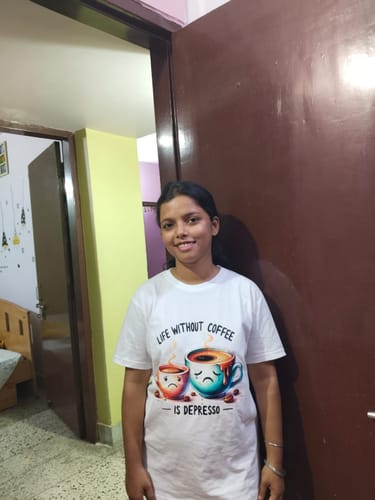 Customer photo review of Life without Coffee is depresso #coffeelovers #tees