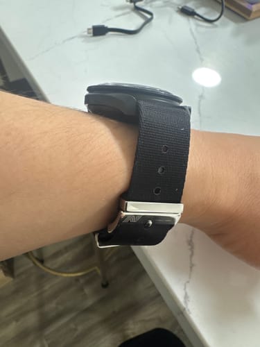 Customer photo review of Black Nylon Watch Strap