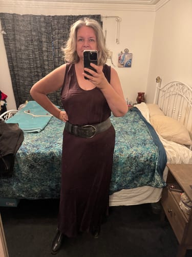 Samantha R. review of Scoop Tank | Satin | Grape image 1 out of 1
